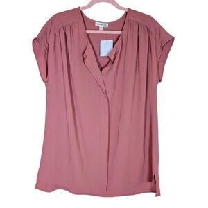 Faith And Joy Women's Shirt Top Blouse Size 2X Mauve Dusty Rose